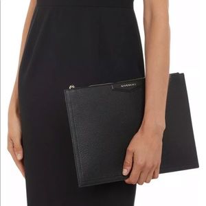 Givenchy Black Large Antigona ZIP Pouch Clutch